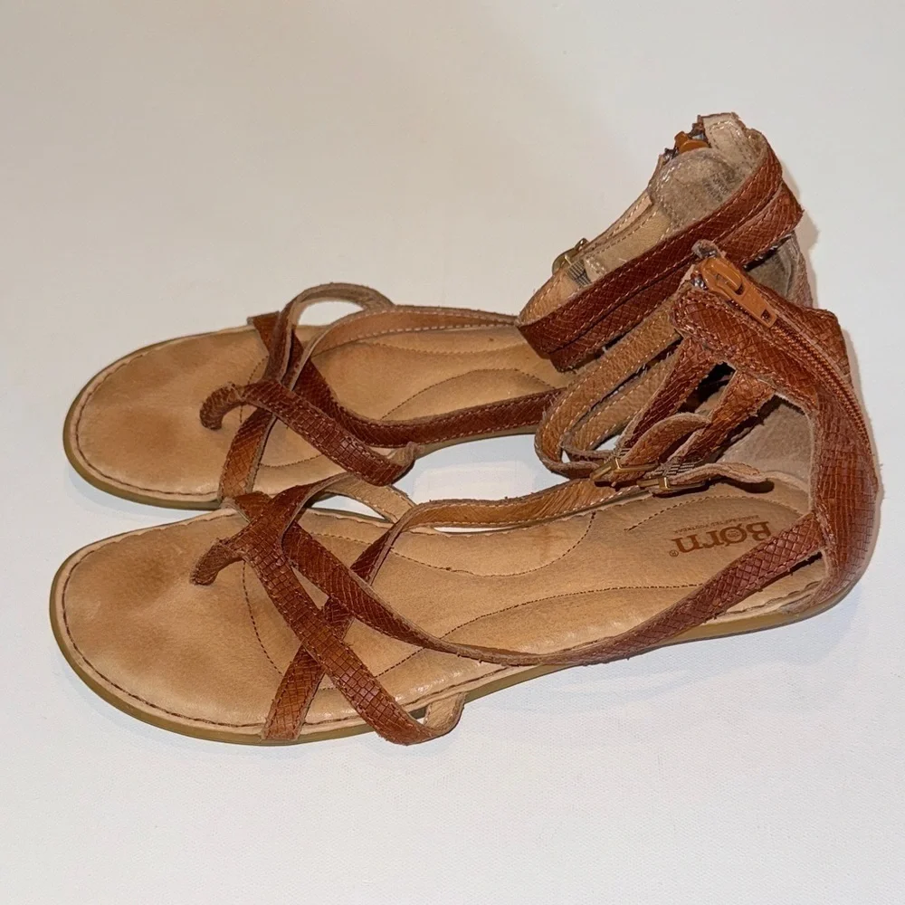 Born Tan Leather Sandals